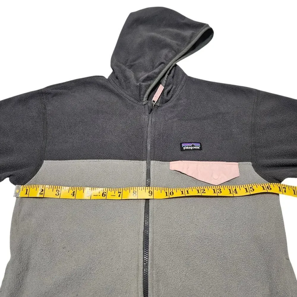 Patagonia Girls' Micro D Snap-T Jacket gray pink